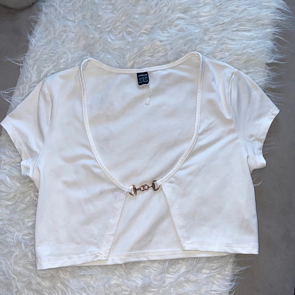 SHEIN Unity metal crop top